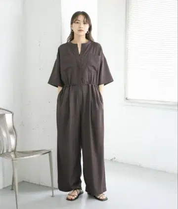 다크 브라운 반팔 올인원 KBF 점프 수트