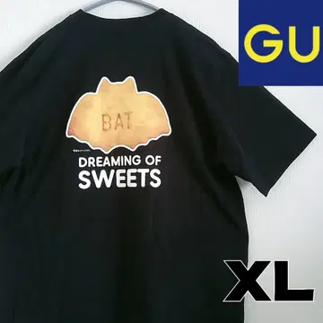 지유 타베코 동물 콜라보 반팔 티셔츠 블랙 XL