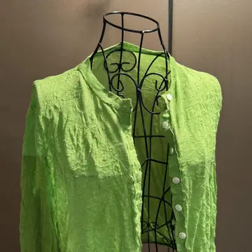Cachette 카셰트 크루넥 와셔 가디건 그린