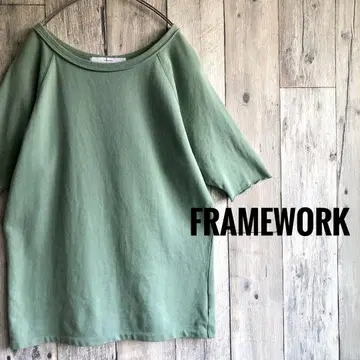 FRAMeWORK 프레임워크 얇은 소재 맨투맨 반팔 트레이닝복 상의