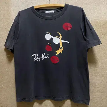 90's Ray Ban 레이밴 티셔츠 페이드 숏 기장 박스 실루엣