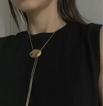 새상품 2WAY STONE LIKE SLIDE CHAIN NECKLACE