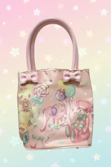 Angelic Pretty 토이 퍼레이드 초기 핑크 토트백