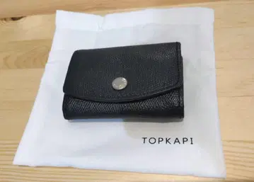 TOPKAPI 블랙 가죽 3단 폴더형 지갑