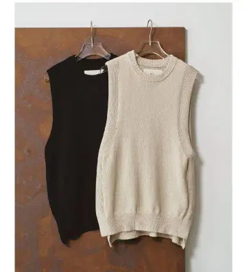 미사용 새상품 Cottonlinen Knit Vest Todayful