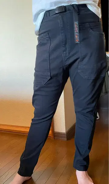 블랙 사루엘 팬츠 벨트 포함