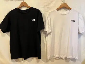 THE NORTH FACE 티셔츠 2매 세트 블랙 화이트 S 사이즈