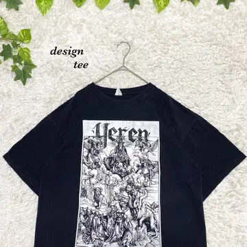 티셔츠 스컬 락 밴딩 구제 의류 초레어 오버 사이즈 패러디