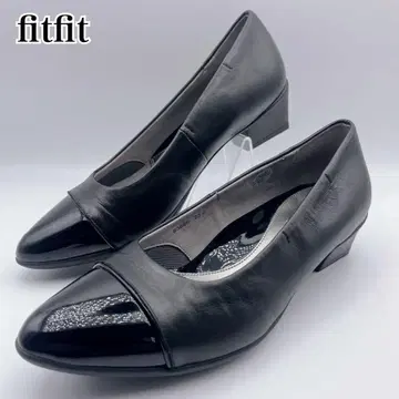 fitfit 핏핏 에나멜 토 컴포트 펌프스 블랙 23