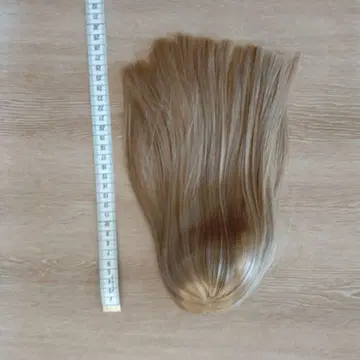블론드 스트레이트 롱 인형용 가발 약 27cm