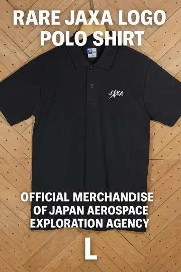JAXA 공식 피케 셔츠 블랙 L 사이즈 우주 항공