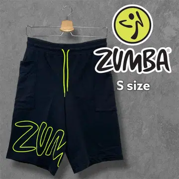정품] ZUMBA 로고 블랙 하프 팬츠 S 사이즈