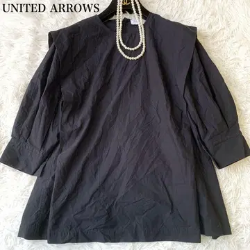UNITED ARROWS 턱 퍼프 슬리브 블라우스 셔츠 프리 사이즈