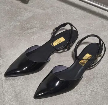 GRISE LE TALON 5cm 포인트 앵클 스트랩 슬링백