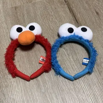 쿠키 몬스터 엘모 머리띠 2개 세트