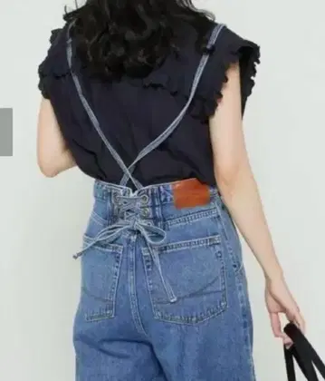 SOMETHING x FREAK'S STORE 레이스업 데님 살로펫