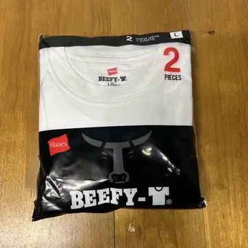 Hanes BEEFY-T 화이트 L 사이즈 2장 세트
