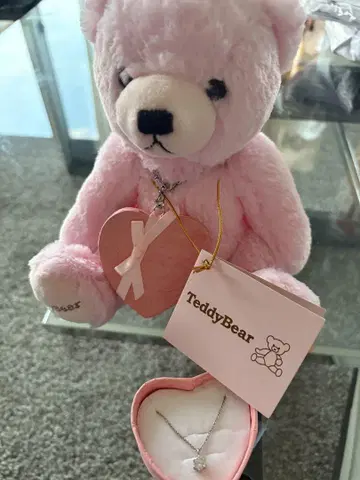 TeddyBear 테디베어와 큐빅 지르코니아 목걸이 세트