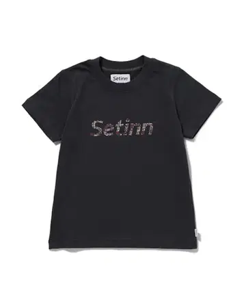 SETINN LOGO TEE CHARCOAL 여성용 사이즈