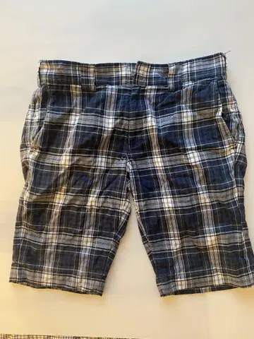 Dickies 체크 무늬 숏팬츠 네이비 계열
