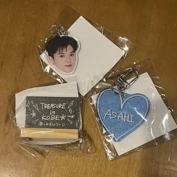 TREASURE 캡슐 토이 아사히 얼굴 아크링 키링 popup