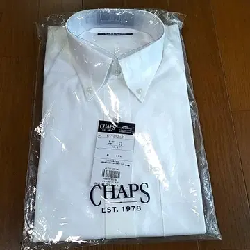 CHAPS/챕스 긴팔 와이셔츠 38-82 화이트 와이셔츠 버튼 다운