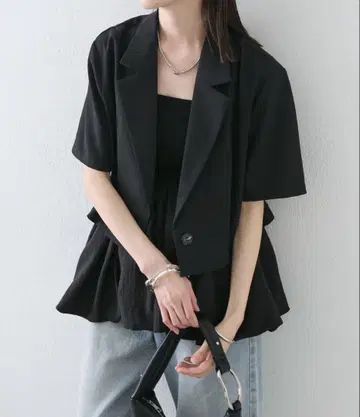 mystic 반팔 숏 자켓
