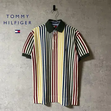 TOMMY HILFIGER 타미힐피거 90년대 스트라이프 피케 셔츠