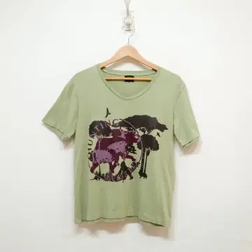 HUNTING WORLD (M) V넥 티셔츠 상의