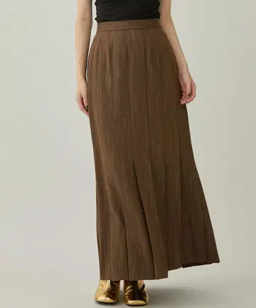 AMERI HERRINGBONE HEM PLEATS SKIRT 여성용
