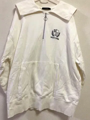 w closet 화이트 집업 맨투맨