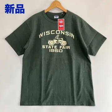 새상품 레어 Dubble Works 헤비 웨이트 라운드 티셔츠 그린 XL