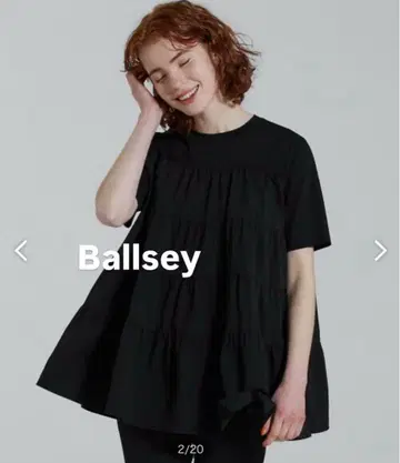 Ballsey 코튼 저지 콤비 티어드 풀오버