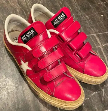 컨버스 ALL STAR 레드 벨크로 스니커즈
