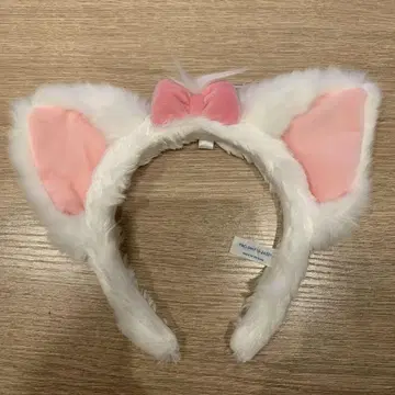 디즈니 고양이 귀 머리띠 화이트