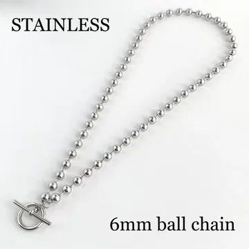 새상품 만텔 볼 체인 목걸이 6mm 스테인리스 316L