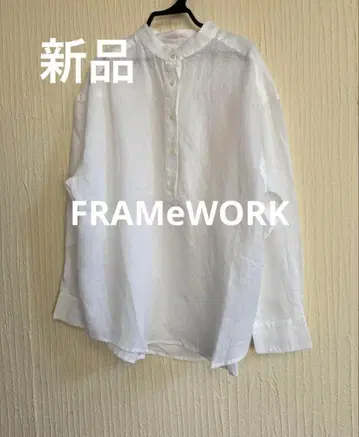 당일 발송 가능* 새상품 린넨 100% 프렌치 린넨 밴드 카라 린넨 셔츠