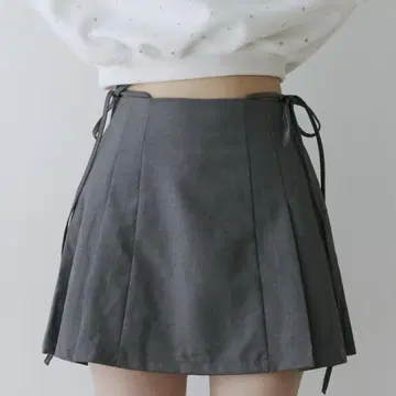 jouetie 그레이 리본 플리츠 치마바지, 스커트