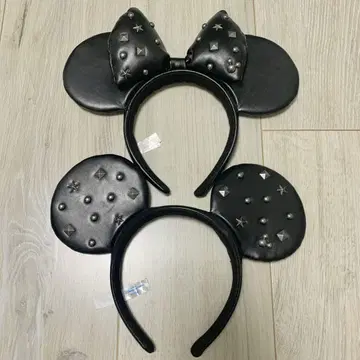 미키, 미니 머리띠 스터드 블랙 2개 세트