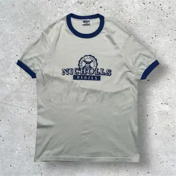 80s Hanes USA제 빈티지 링거 티셔츠 화이트 L 6656