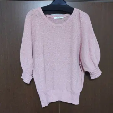 ANAYI 핑크 니트 5부 소매 상의