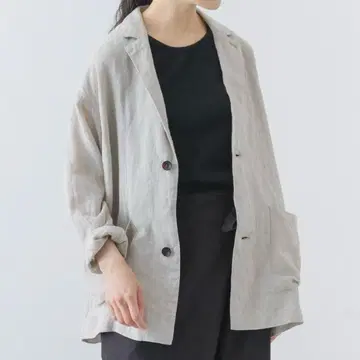 카구레 린넨 테일러드 자켓 내추럴