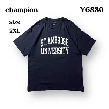 [ 즉시 구매 OK ] champion 반팔 티셔츠 사이즈 2XL 네이비