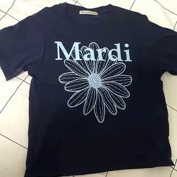 Mardi Mercredi 네이비 꽃무늬 T셔츠