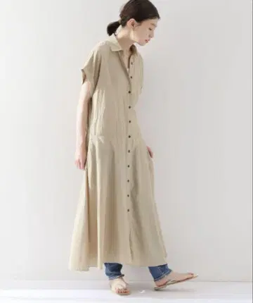 Spick & Span 플레어 실루엣 셔츠 원피스