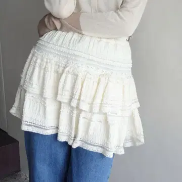 idem lace tiered frill mini skirt