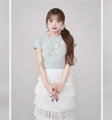 Darich 다리치 DR 비쥬 플라워 니트 탑 색스