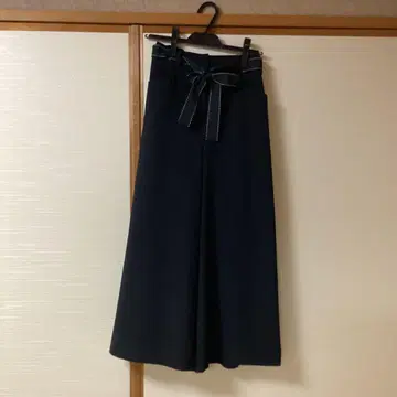 블랙 와이드 팬츠 엠즈 그레이시 새상품급