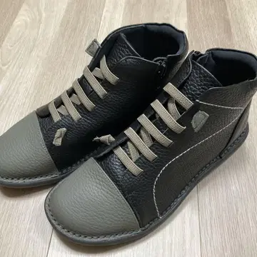 JS 하트 라벨 소가죽 숏부츠 22cm