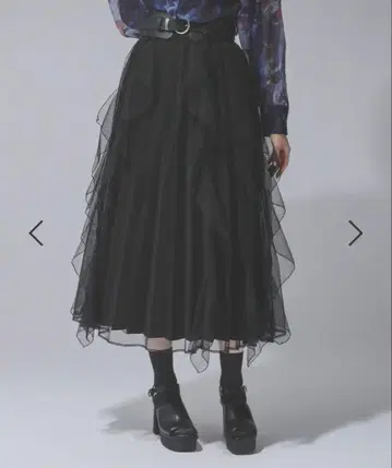 HARE [LADIES] 시어 레이어드 플리츠 스커트